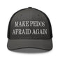 Make Pedos Afraid Again Embroidered Mesh Trucker Hat - Charcoal/ Black