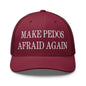 Make Pedos Afraid Again Embroidered Mesh Trucker Hat - Cranberry