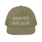 Make Pets Safe Again Embroidered Classic Mesh Trucker Hat - Loden