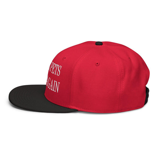 Make Pets Safe Again Embroidered Flat Brim Bill Snapback Hat