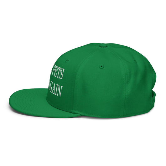 Make Pets Safe Again Embroidered Flat Brim Bill Snapback Hat