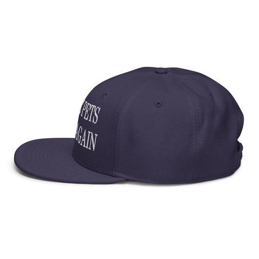 Make Pets Safe Again Embroidered Flat Brim Bill Snapback Hat