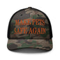 Make Pets Safe Again Embroidered Orange Camo Trucker Hat - Camo/Black
