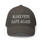 Make Pets Safe Again Embroidered Stretch Fit Baseball Hat - Dark Grey / S/M