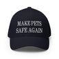 Make Pets Safe Again Embroidered Stretch Fit Baseball Hat - Dark Navy / S/M