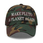 Make Pluto a Planet Again Embroidered Dad Hat - Green Camo