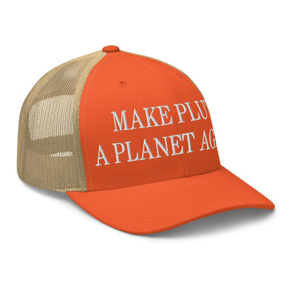 Make Pluto a Planet Again Embroidered Mesh Trucker Hat