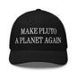 Make Pluto a Planet Again Embroidered Mesh Trucker Hat - Black