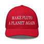 Make Pluto a Planet Again Embroidered Mesh Trucker Hat - Red