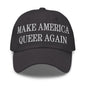 Make Us Queer Again Embroidered Dad Hat - Dark Grey