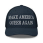 Make Us Queer Again Embroidered Mesh Trucker Hat - Navy