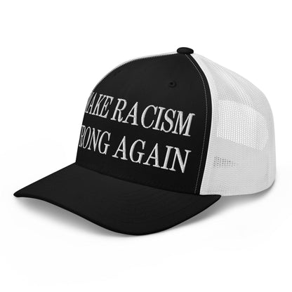 Make Racism Wrong Again Embroidered Mesh Trucker Hat