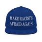Make Racists Afraid Again Embroidered Flat Bill Brim Snapback Hat - Royal Blue