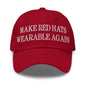 Make Red Hats Wearable Again Embroidered Dad Hat