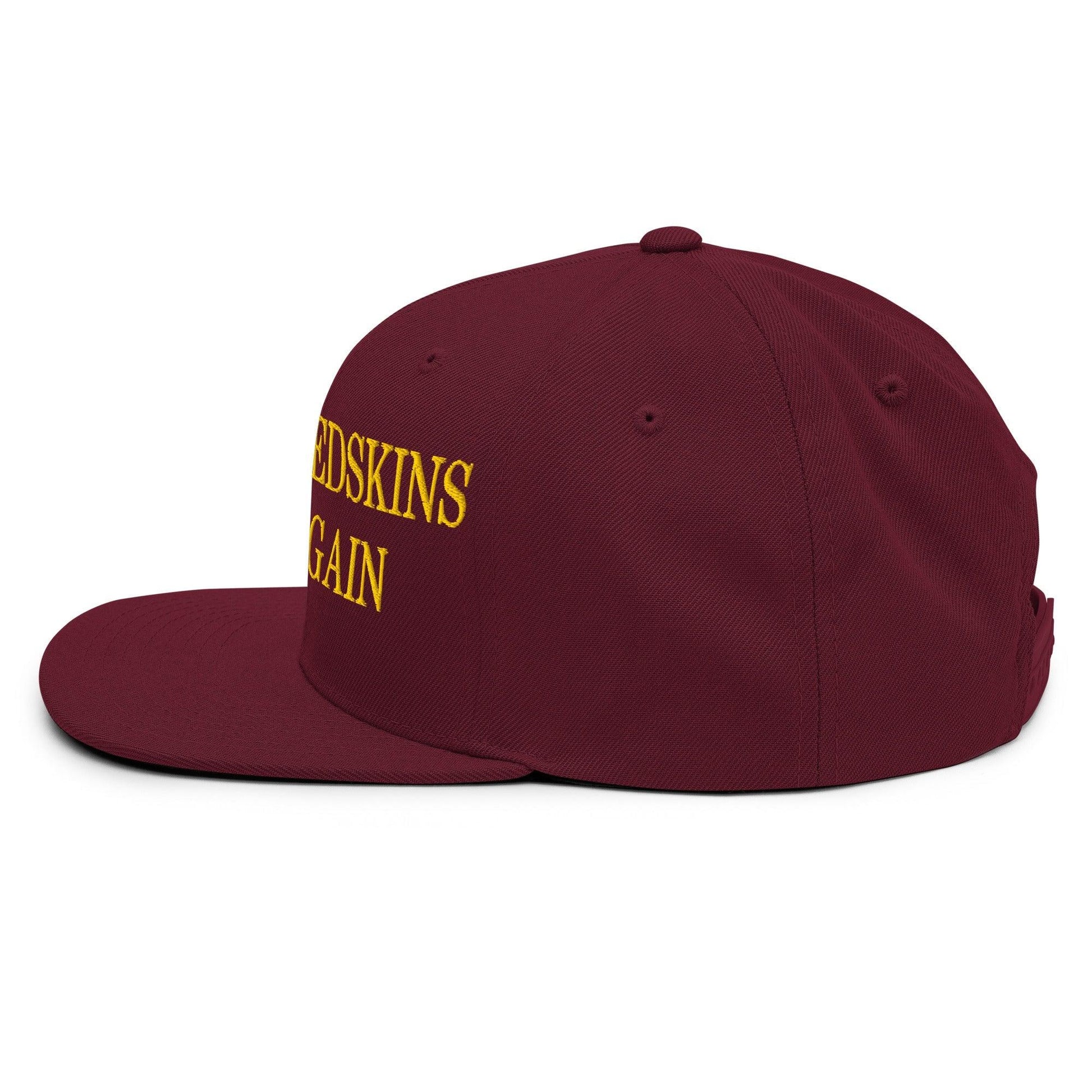 Make The Redskins a Team Again Embroidered Flat Bill Brim Snapback Hat