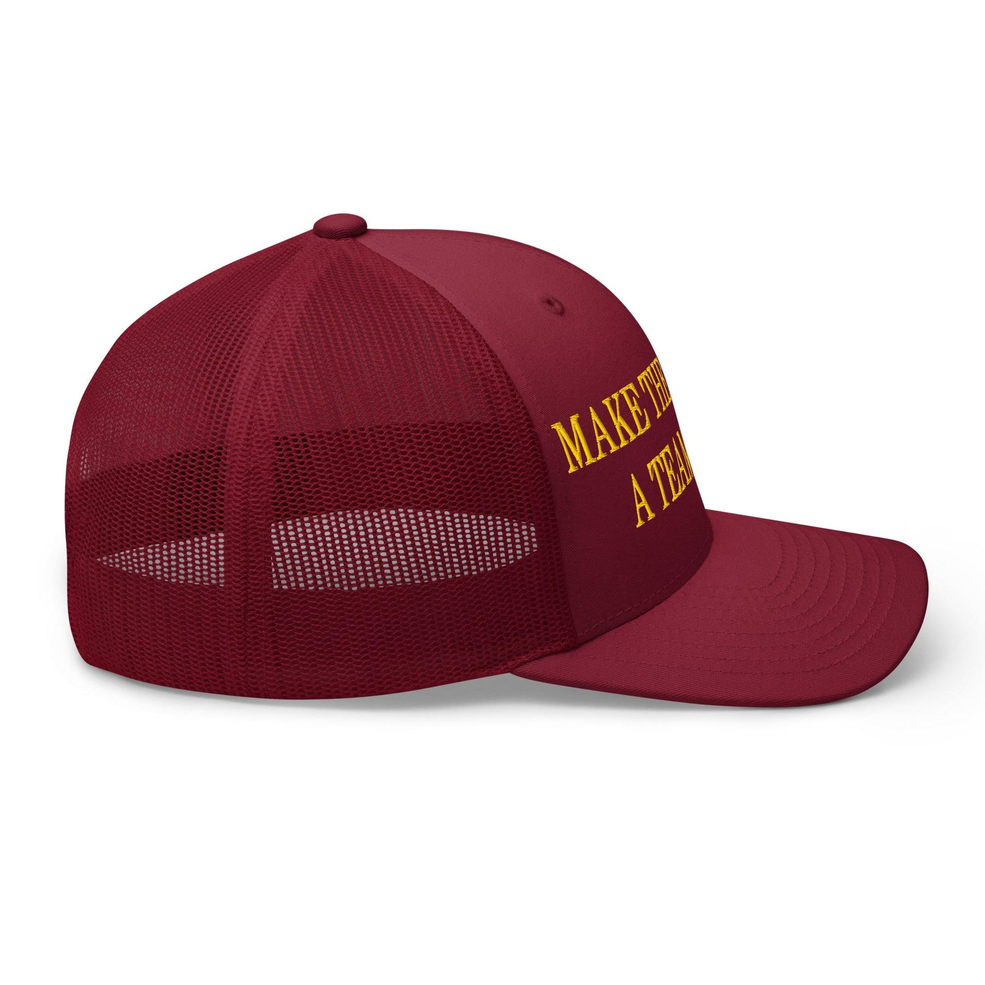 Make The Redskins a Team Again Embroidered Mesh Trucker Hat