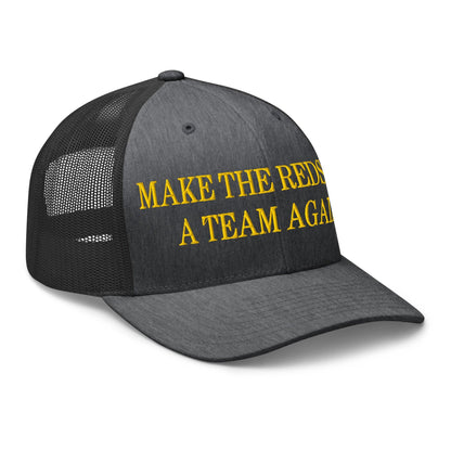Make The Redskins a Team Again Embroidered Mesh Trucker Hat