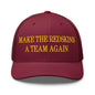 Make The Redskins a Team Again Embroidered Mesh Trucker Hat - Cranberry