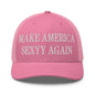 Make Us Sexyy Again Embroidered Mesh Trucker Hat - Pink
