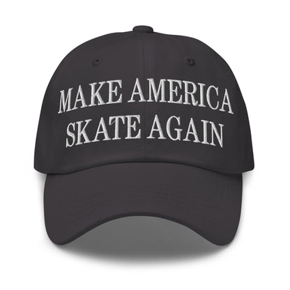 Make Us Skate Again Embroidered Dad Hat - Dark Grey