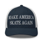 Make Us Skate Again Embroidered Mesh Trucker Hat - Navy/ White