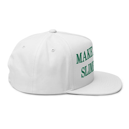 Make Us Slime Again Embroidered 5 Panel Flat Bill Brim Snapback Hat