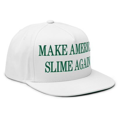 Make Us Slime Again Embroidered 5 Panel Flat Bill Brim Snapback Hat