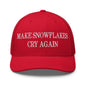 Make Snowflakes Cry Again Embroidered Mesh Trucker Hat - Red
