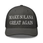 Gray Make Solana Great embroidered retro mesh trucker hat for optimal style and comfort