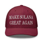 Maroon make Solana Great embroidered retro mesh trucker hat for casual style