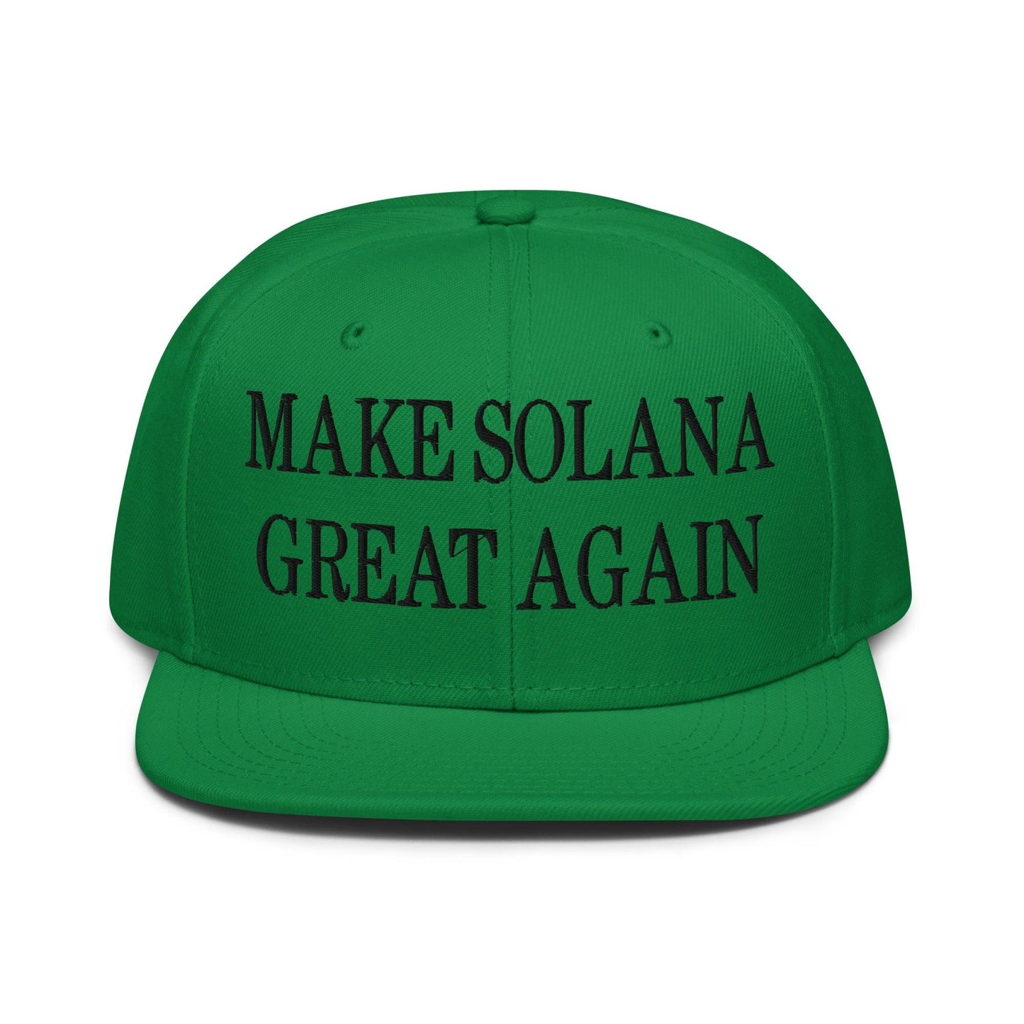 Make Solana Great Again Purple Pepe Embroidered Flat Bill Brim Snapback Hat
