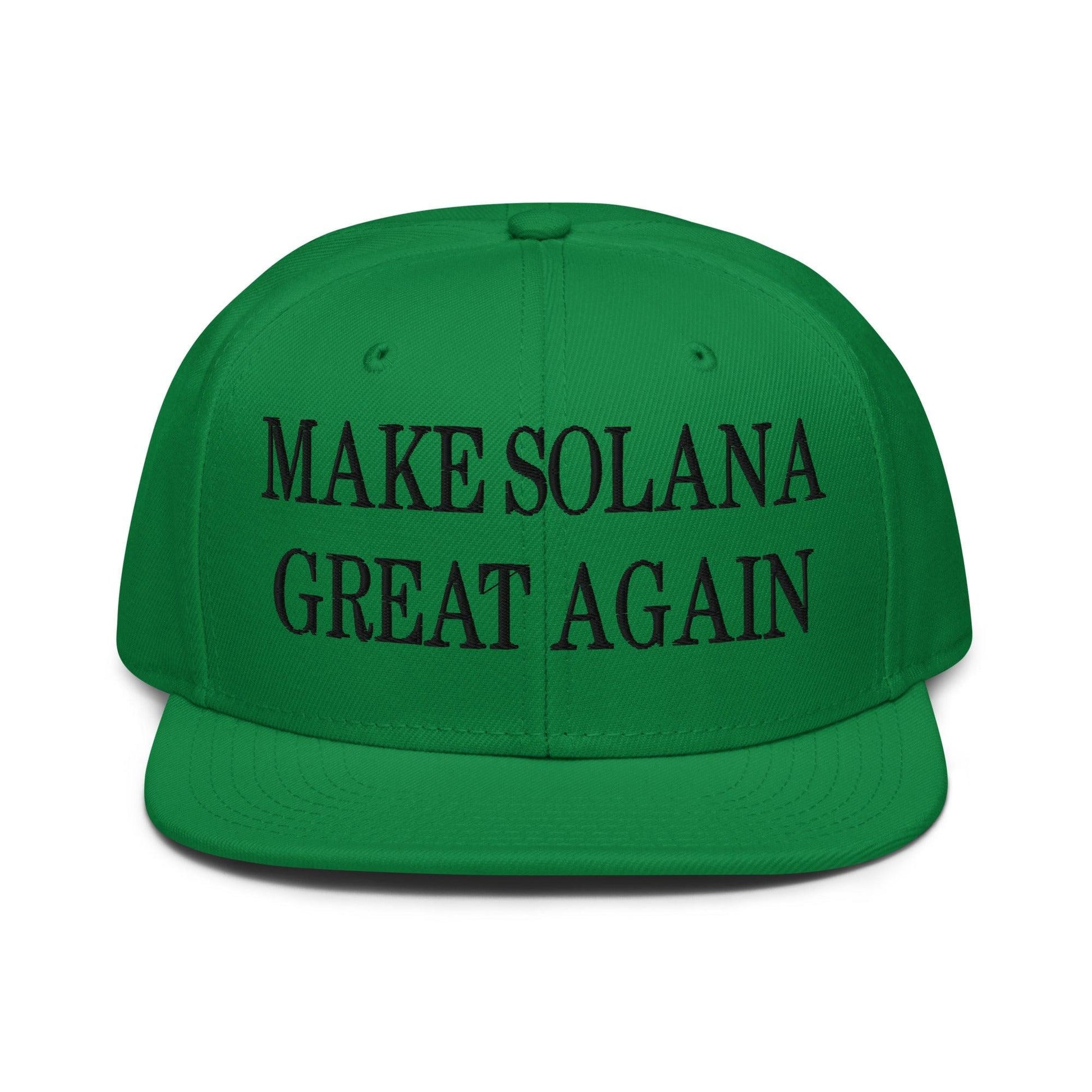 Make Solana Great Again Purple Pepe Embroidered Flat Bill Brim Snapback Hat