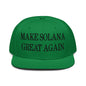 Make Solana Great Again Purple Pepe Embroidered Flat Bill Brim Snapback Hat