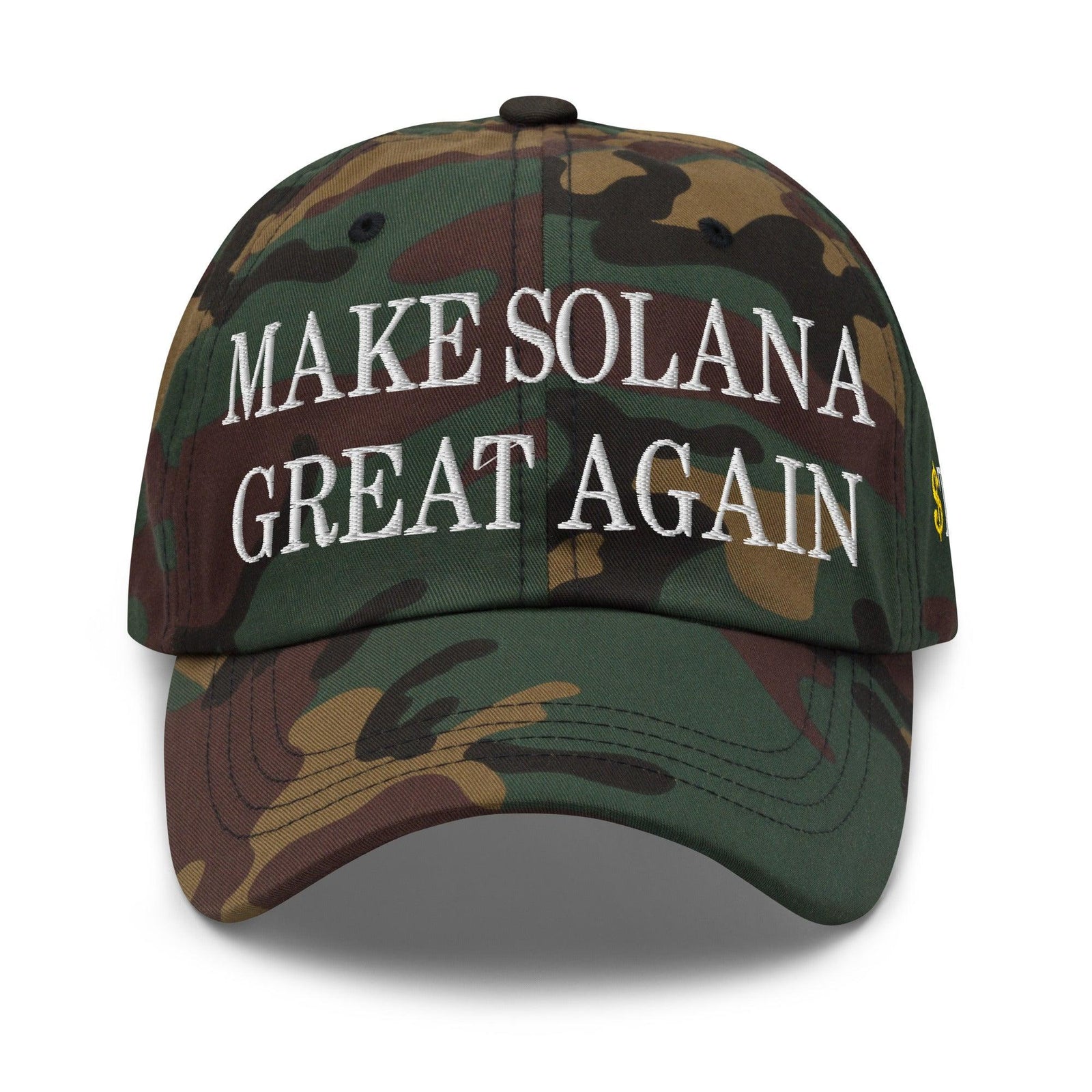 Make Solana Great Again $Trump Official Trump Meme Coin Embroidered Unstructured Dad Hat