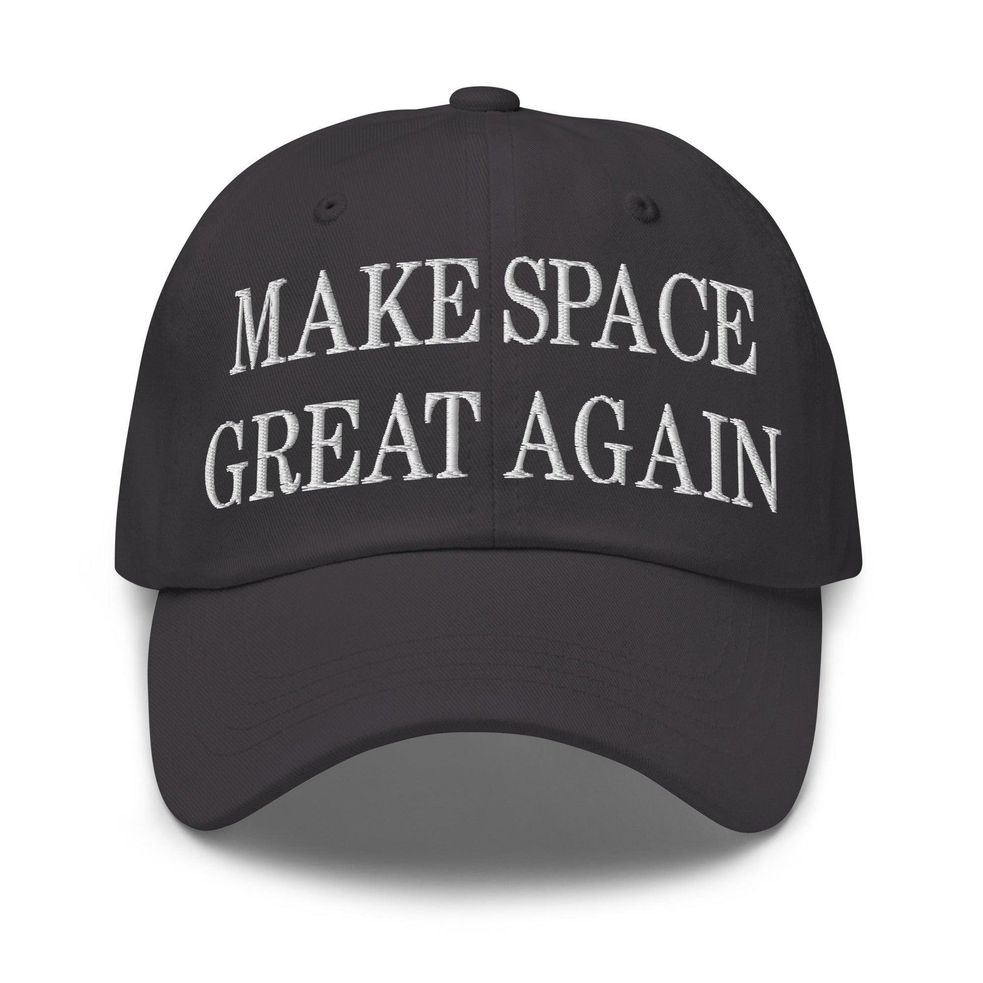 Make Space Great Again Embroidered Dad Hat - Dark Grey