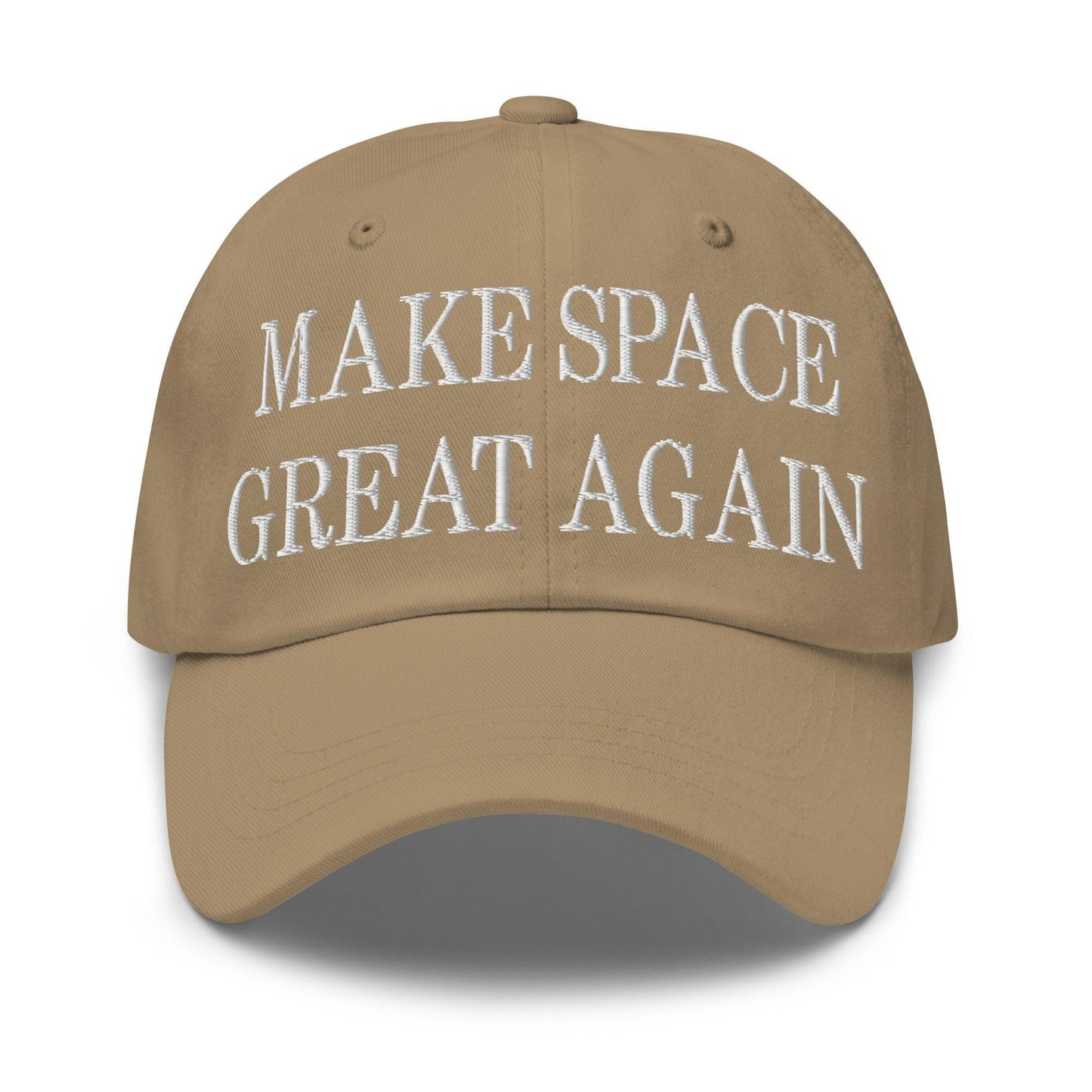 Make Space Great Again Embroidered Dad Hat - Khaki