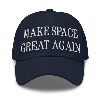 Make Space Great Again Embroidered Dad Hat - Navy