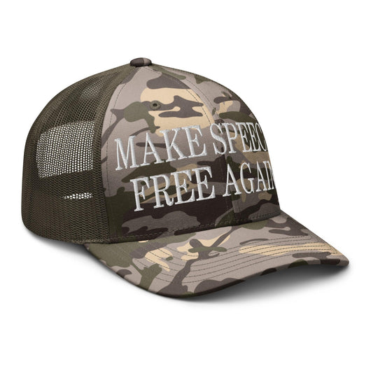 Make Speech Free Again Camo Trucker Hat