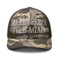 Make Speech Free Again Camo Trucker Hat - Camo/Olive - Headwear