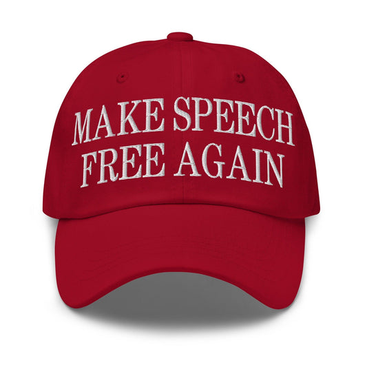 Make Speech Free Again Dad Hat - Cranberry