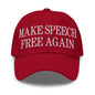 Make Speech Free Again Dad Hat - Cranberry - Headwear