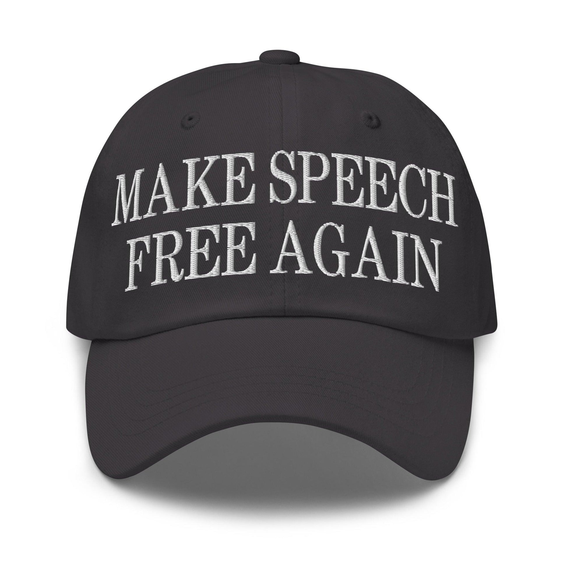 Make Speech Free Again Dad Hat - Dark Grey - Headwear