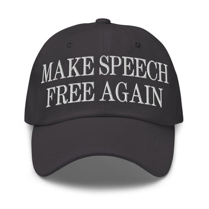 Make Speech Free Again Dad Hat - Dark Grey - Headwear