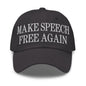 Make Speech Free Again Dad Hat - Dark Grey - Headwear