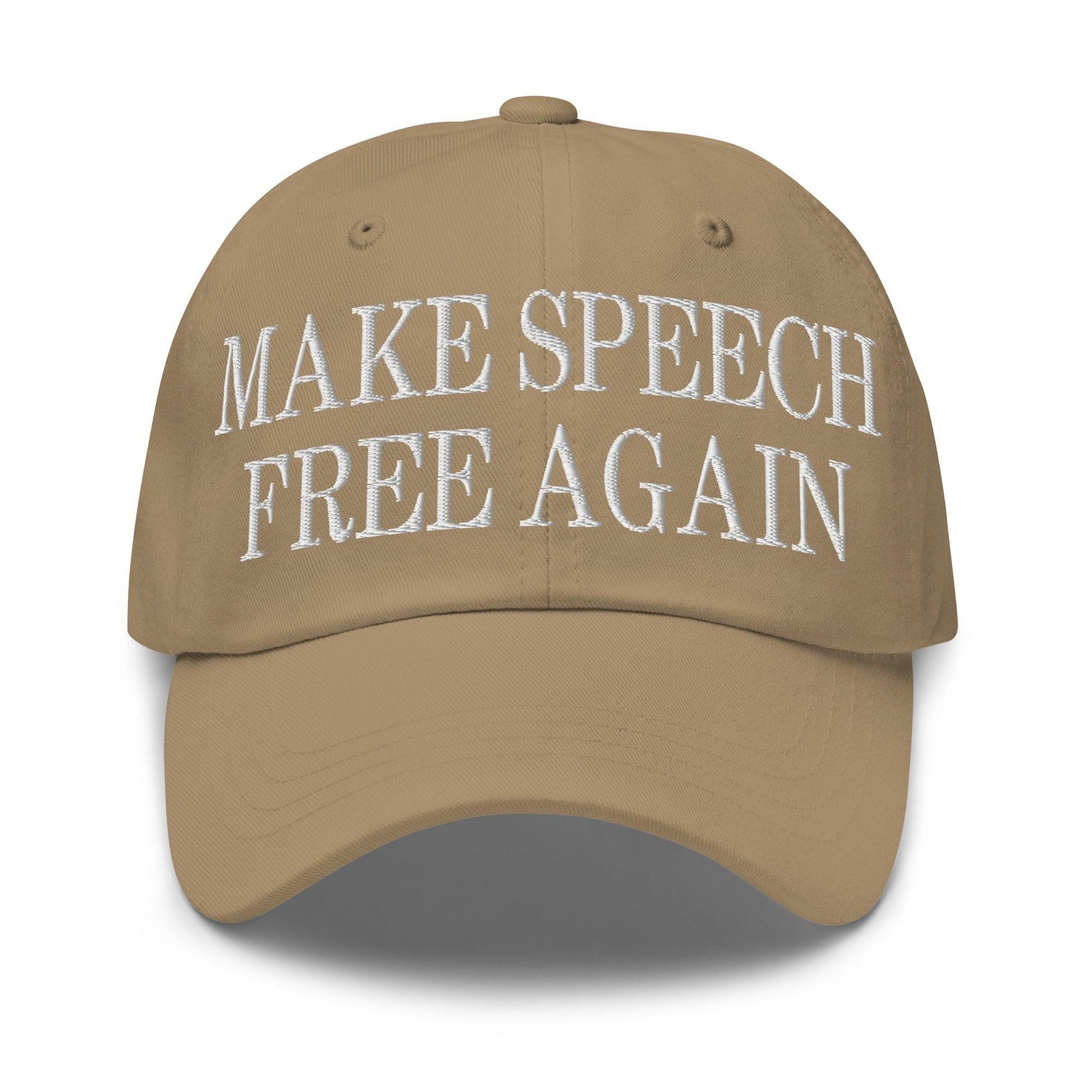 Make Speech Free Again Dad Hat - Khaki - Headwear