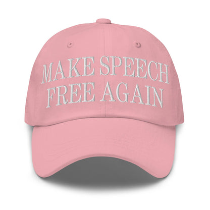 Make Speech Free Again Dad Hat - Pink - Headwear