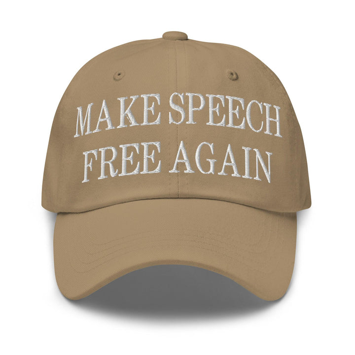 Make Speech Free Again Embroidered Dad Hat - Khaki