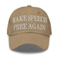 Make Speech Free Again Embroidered Dad Hat - Khaki