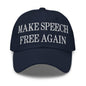Make Speech Free Again Embroidered Dad Hat - Navy