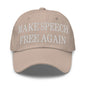 Make Speech Free Again Embroidered Dad Hat - Stone